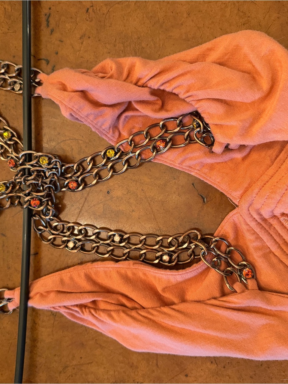 Sky brand Peach Chain-Back high low dress - Picture 4 of 7